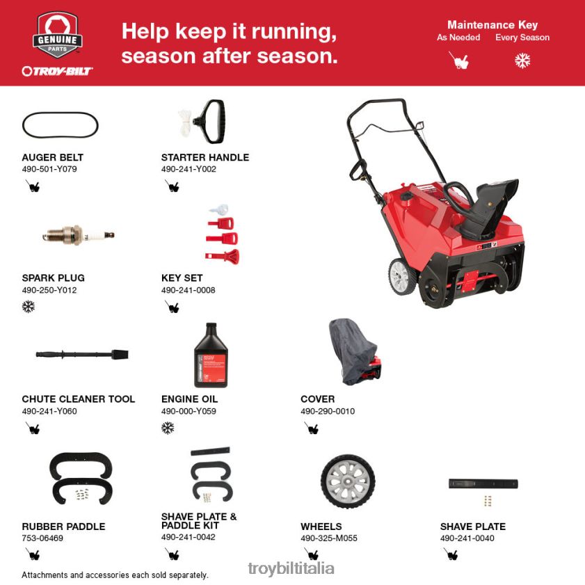 spazzaneve| Troy-Bilt spazzaneve squall 123r X8F62H57