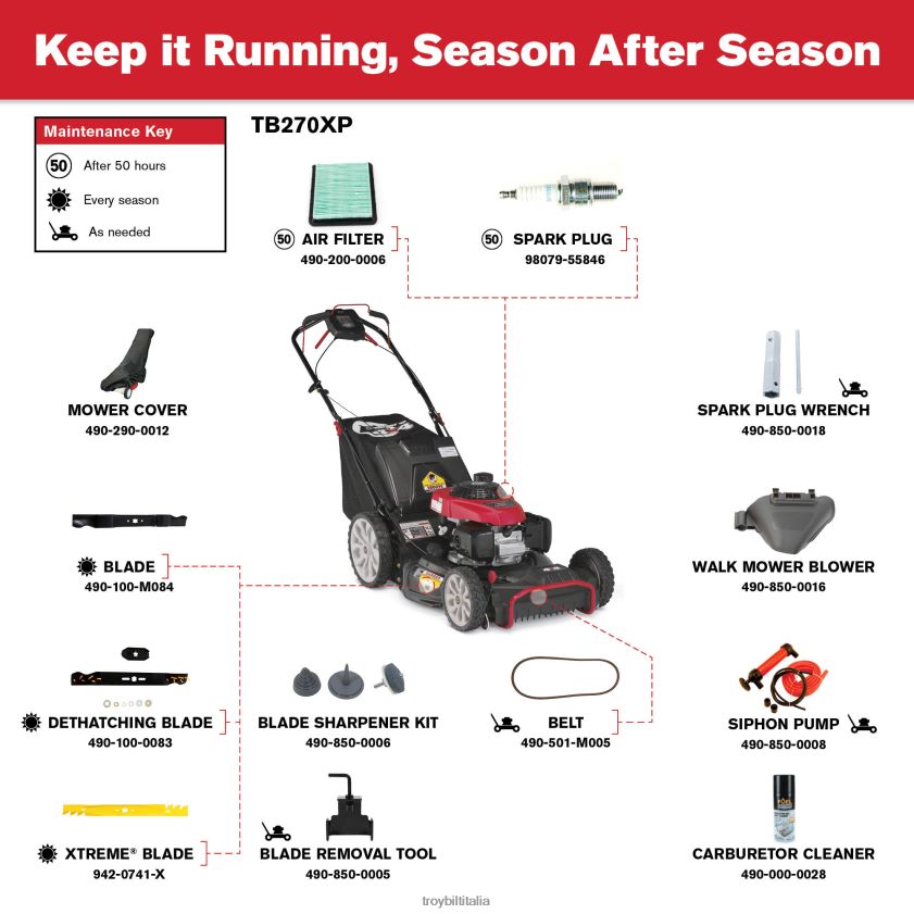 tosaerba| Troy-Bilt Rasaerba semovente tb270 xp X8F62H92