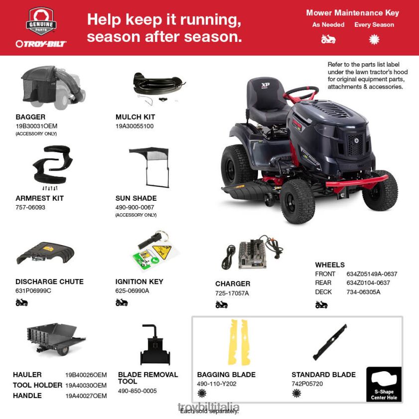 tosaerba| Troy-Bilt Trattorino tagliaerba a batteria Super Bronco 42e XP X8F62H2