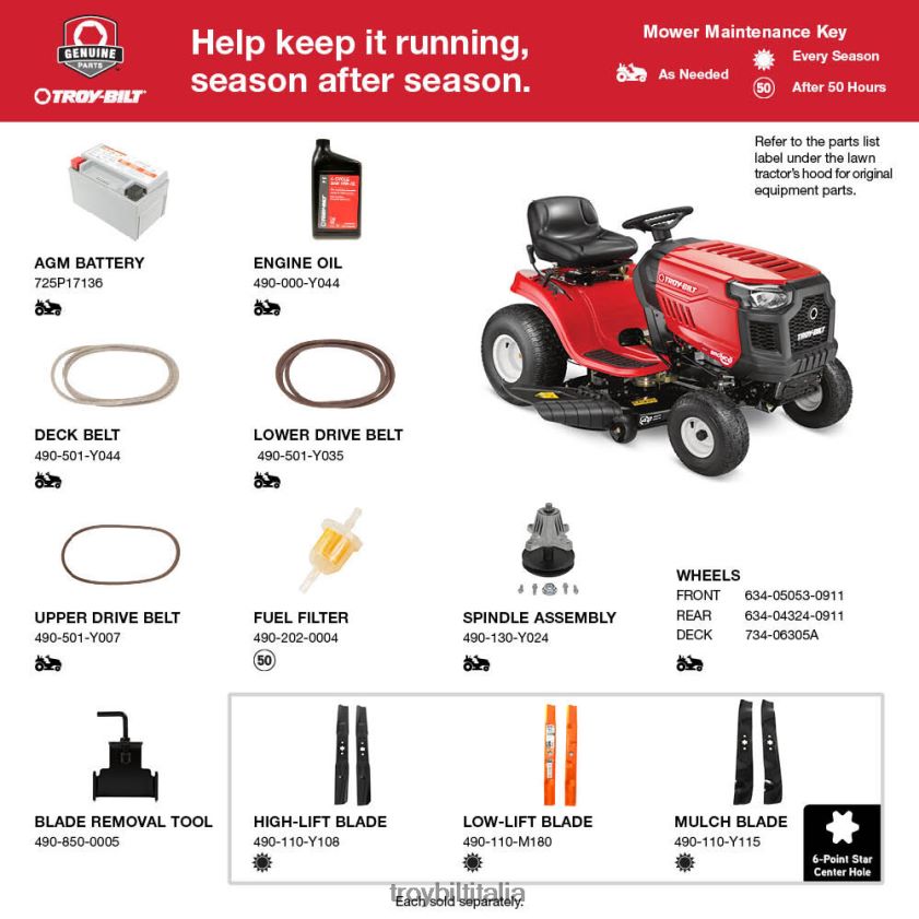 tosaerba| Troy-Bilt Trattorino tosaerba Bronco 42i X8F62H87