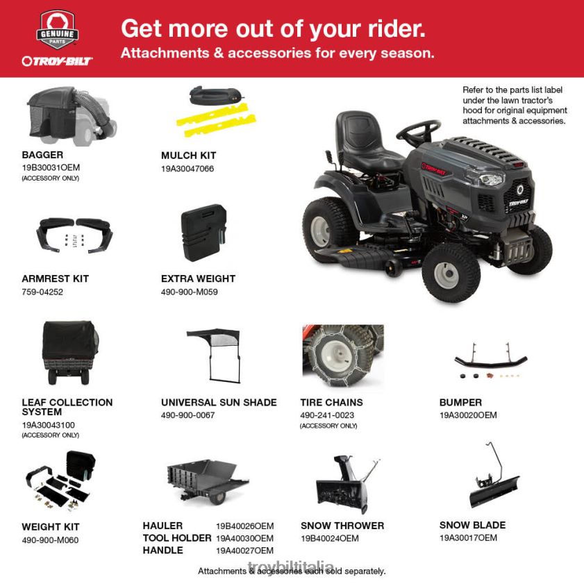 tosaerba| Troy-Bilt Trattorino tosaerba Super Bronco 46k Fab XP X8F62H86