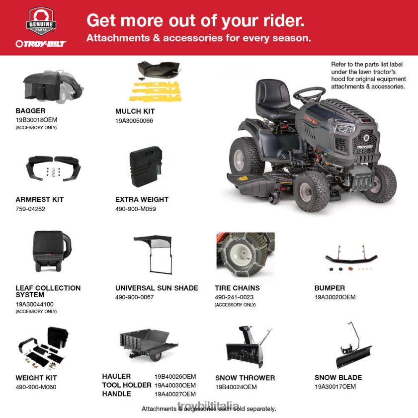 tosaerba| Troy-Bilt Trattorino tosaerba Super Bronco 50k Fab XP X8F62H85