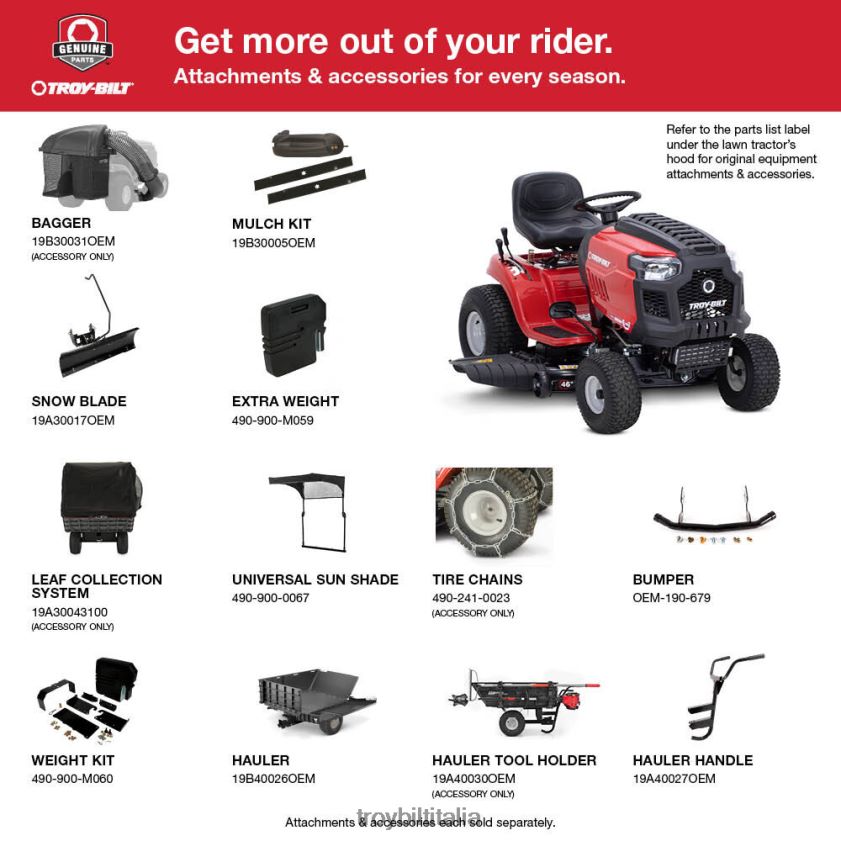 tosaerba| Troy-Bilt Trattorino tosaerba bronco 46b X8F62H17