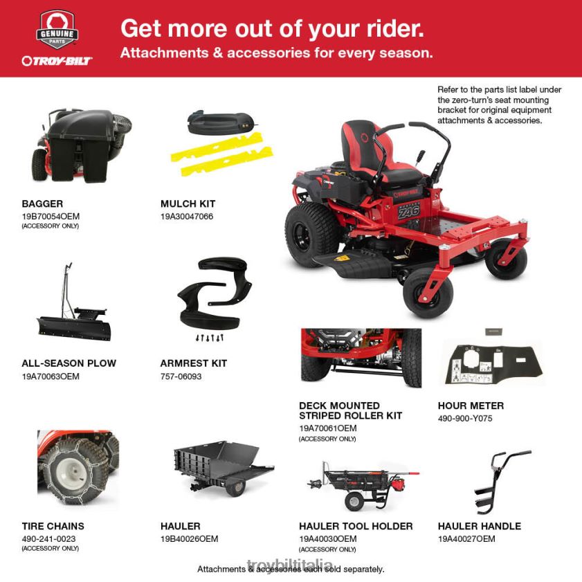 tosaerba| Troy-Bilt mustang z46 pilota a raggio di svolta zero X8F62H4